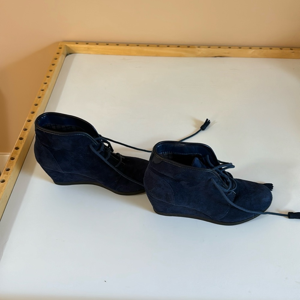 Blue Suede Madden Girl Shoes. Size 9. Gently used.